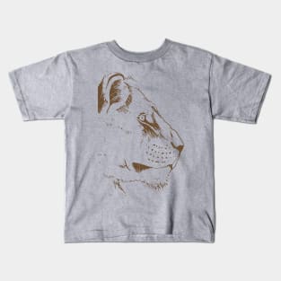 Lion Head Line Art Kids T-Shirt